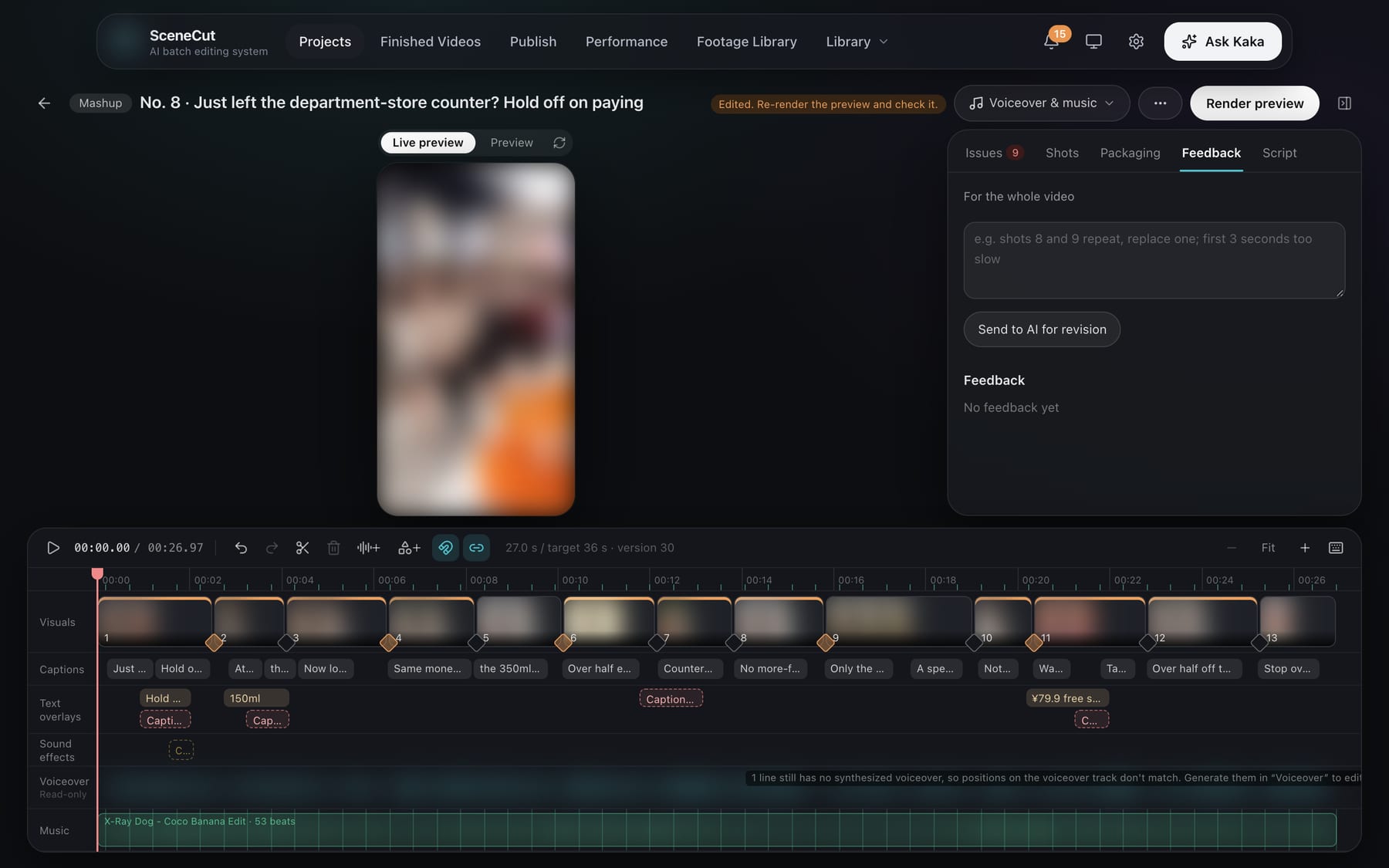 Right side: “Feedback”